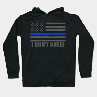 I Don't Kneel Police Officer Flag Hoodie